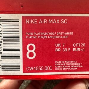 Nike Air Max SC Label - Pure Platinum / Wolf Grey / White